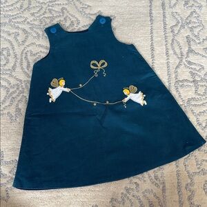 Mulberry Teal Corduroy Garment with Angel Embroidery